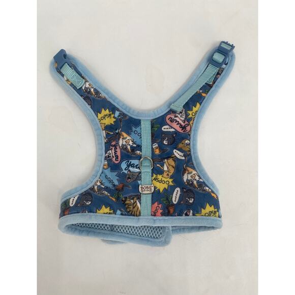 Bobs by Skechers Cat Harness Adjustable Blue Collar Mesh One Size - Picture 1 of 5